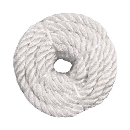 Rope,Nylon Twist White 1/2X50